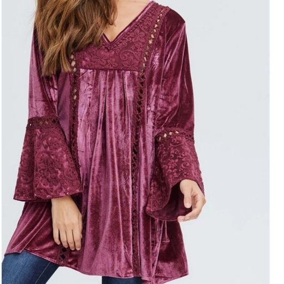 Simply BOHO! Tops - After Christmas SALE Classy Sassy Velvet Tunic Top